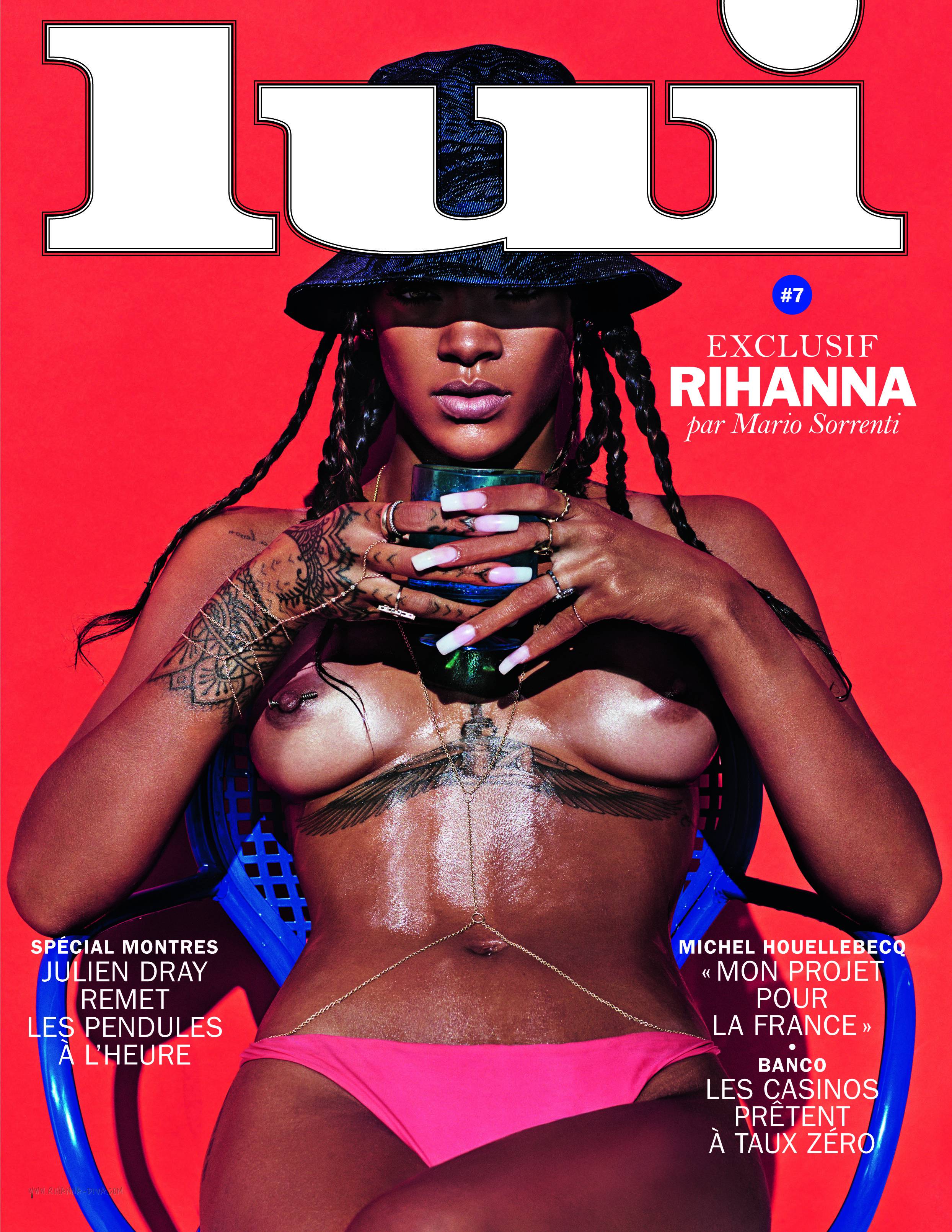 Rihanna Poses Topless In Lui Magazine